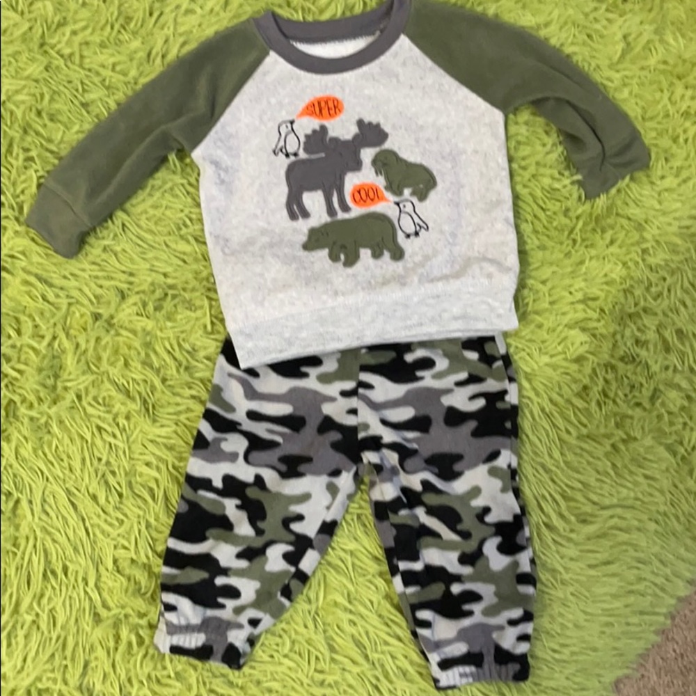 Infant Boys Camo Fleece Set